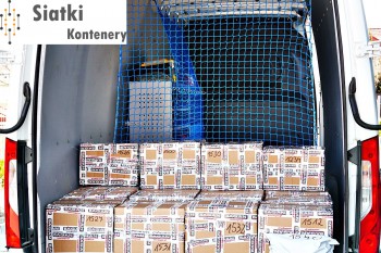 Dobra siatka produkowana na kontenery do zabezpieczenia transportowanego ładunku z odpadami budowlanymi